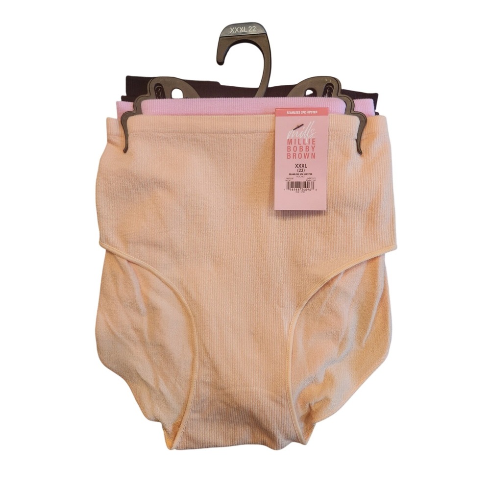 Florence by Mills Millie Bobby Brown Seamless 3pk Hipster Underwear XXXL 22